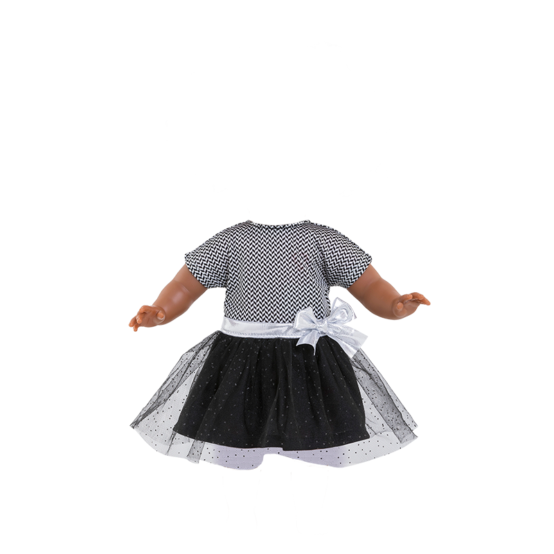 Dressing doll Pauline Ma Corolle curly black hair and brown sparkling eyes 36 cm from 4 years old